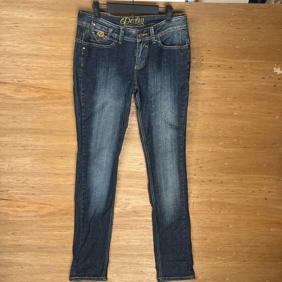 Dereon Denim - Dereon Straight Jeans women’s color blue. Size. 9/10
